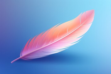 a pink and white feather