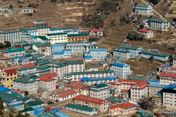 High Angle View of Namche Bazaar