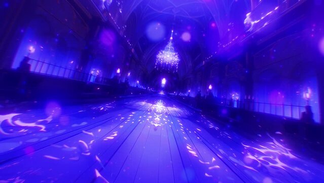 Hall of fairytale magical fantasy palace