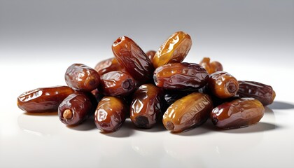 Obraz premium dried dates on a white surface