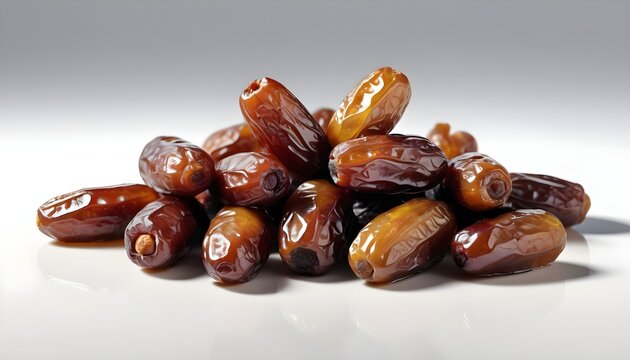 dried dates on a white surface
