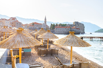The old historical town of Budva in Montenegro.