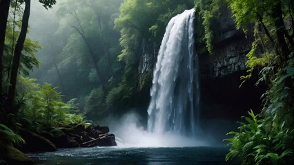 Foto auf Leinwand waterfall in the forest © Designer Khalifa