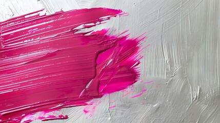 A beautiful abstract painting with a thick layer of pink oil paint. The brushstrokes are visible...