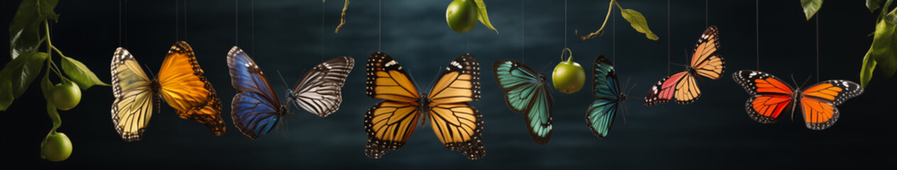 Suspended Butterflies and Lemons Art