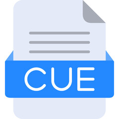 Obraz premium CUE File Format Vector Icon Design