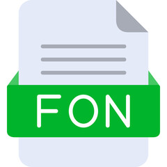 FON File Format Vector Icon Design