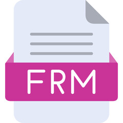 Fototapeta premium FRM File Format Vector Icon Design