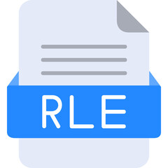 Obraz premium RLE File Format Vector Icon Design