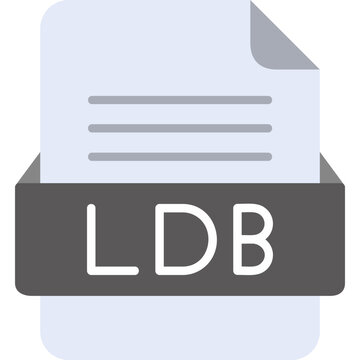 LDB File Format Vector Icon Design