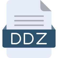 Obraz premium DDZ File Format Vector Icon Design