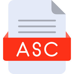 ASC File Format Vector Icon Design
