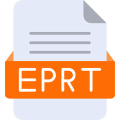 Fototapeta premium EPRT File Format Vector Icon Design