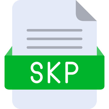 SKP File Format Vector Icon Design
