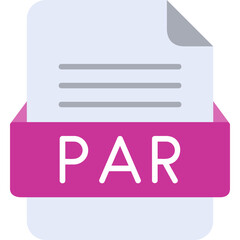 PAR File Format Vector Icon Design