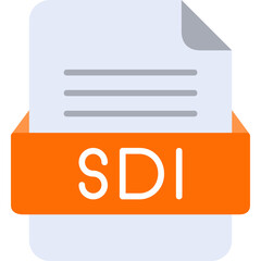 Fototapeta premium SDI File Format Vector Icon Design