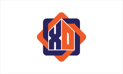 XO real estate logo design vector template.