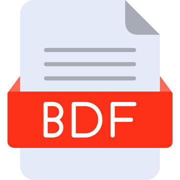 BDF File Format Vector Icon Design