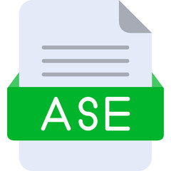 ASE File Format Vector Icon Design