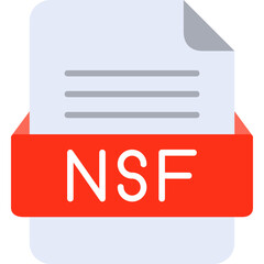 NSF File Format Vector Icon Design