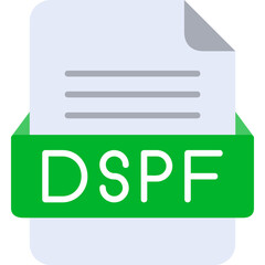 Obraz premium DSPF File Format Vector Icon Design