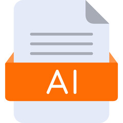 AI File Format Vector Icon Design