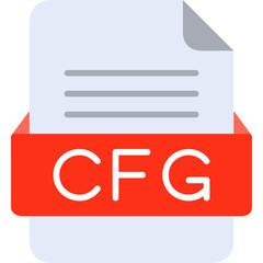 CFG File Format Vector Icon Design