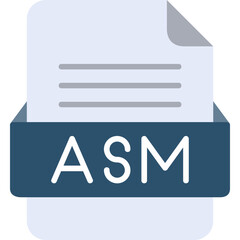 ASM File Format Vector Icon Design