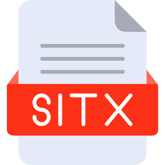 SITX File Format Vector Icon Design