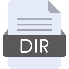 DIR File Format Vector Icon Design