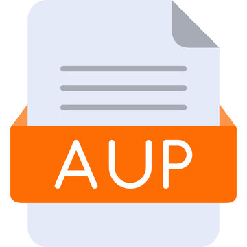 AUP File Format Vector Icon Design