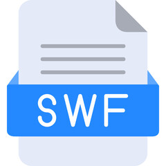 SWF File Format Vector Icon Design