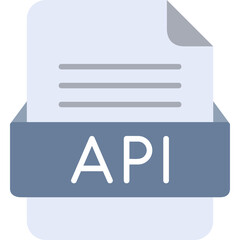 API File Format Vector Icon Design