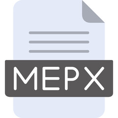 Fototapeta premium MEPX File Format Vector Icon Design