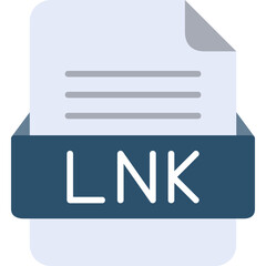 LNK File Format Vector Icon Design