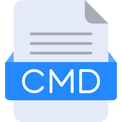 CMD File Format Vector Icon Design