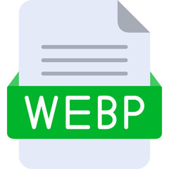Fototapeta premium WEBP File Format Vector Icon Design