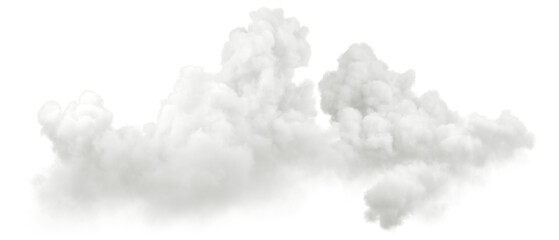 Realistic soft clouds clipart isolate backgrounds 3d render png