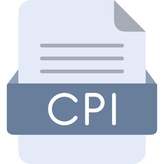 Fototapeta premium CPI File Format Vector Icon Design