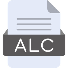 Fototapeta premium ALC File Format Vector Icon Design