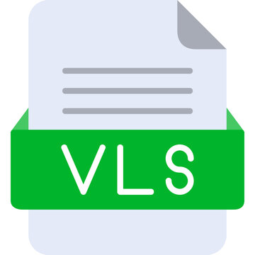 VLS File Format Vector Icon Design