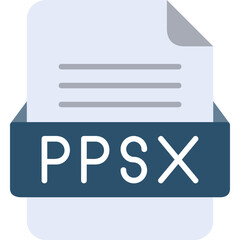 PPSX File Format Vector Icon Design