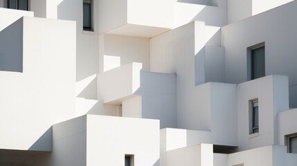 Modern Architecture Abstract White Facade Design