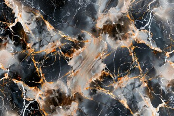 Luxurious Black and Gold Marble Texture Background for Elegant Design Use