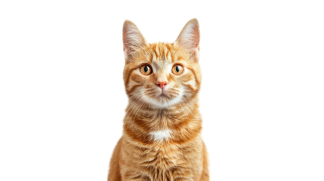Cute funny cat. PNG file of isolated cutout object on transparent background.