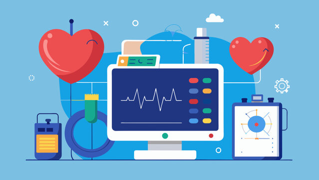 An advanced cardiac monitoring system with D imaging capabilities providing realtime data and vital signs for critical patients.