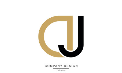 DJ, JD Abstract Letters Logo Monogram Design Icon Vector