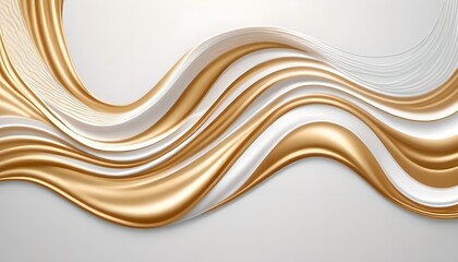 Golden white color art wave luxury fashion website header design, AI generated