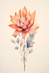 Fiore di loto in tonalità pastello, arte bellezza decorazione - obrazy, fototapety, plakaty