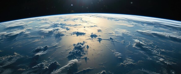 Sunrise Horizon Over Earth From Space